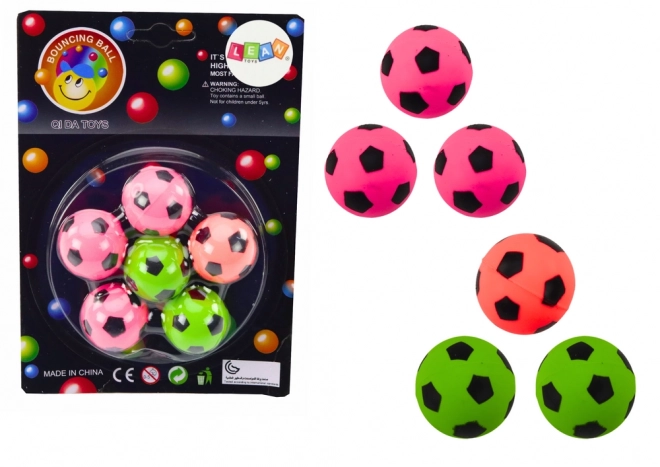 Set rubberen voetballen 6 stuks