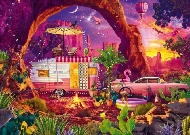 Puzzel Kamperen in de Woestijn 1000 stukjes