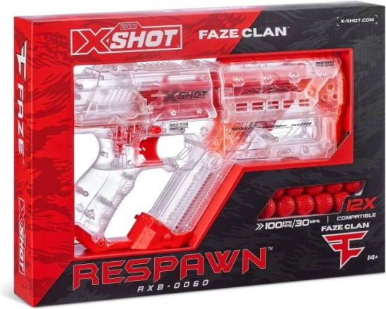 X-Shot FaZe Respawn kogellanceerder met 12 kogels