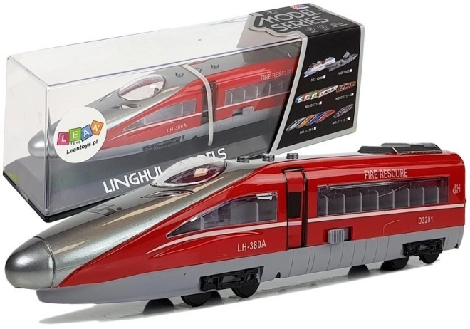 Pendolino Trein met Trekker Rood met Geluid en Lichten