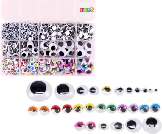 Leuke set met bewegende en zelfklevende oogjes 750 stuks