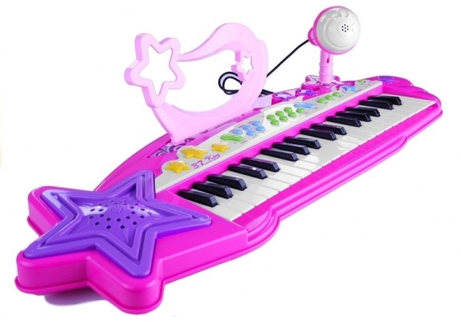 Toetsenorgel 37 toetsen MP3 Microfoon roze