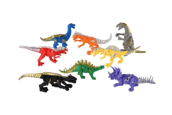 Dinosaurus/Drak 8 stuks plastic 14-17cm in zak 22x35x7cm