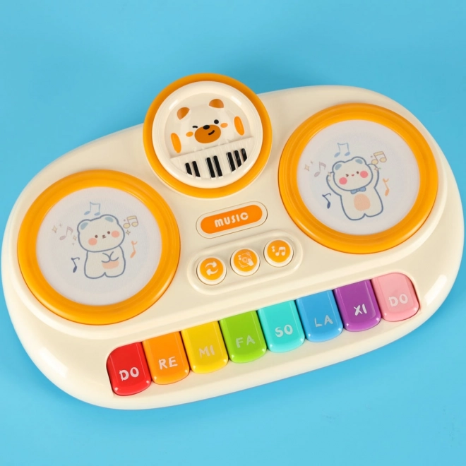 Interactieve kinderkeyboard educatief beige