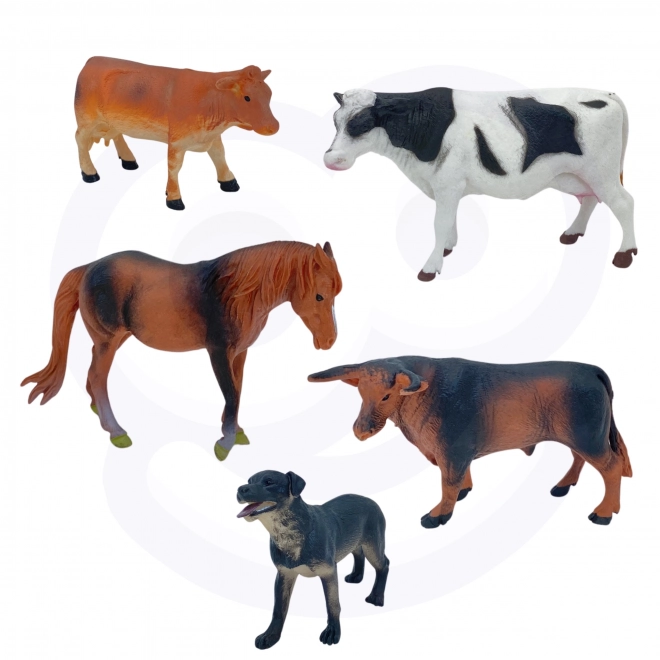 Set boerderijdieren met koffer 57 stuks
