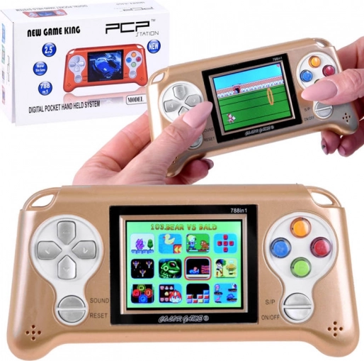 Zakelijke handheld spelconsole met 70 games – Goud