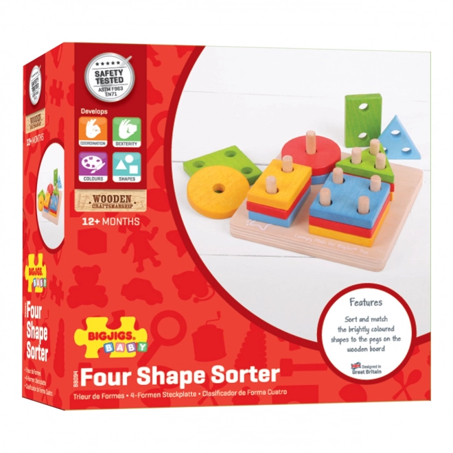 Stapelen van kleurrijke vormen Bigjigs Baby