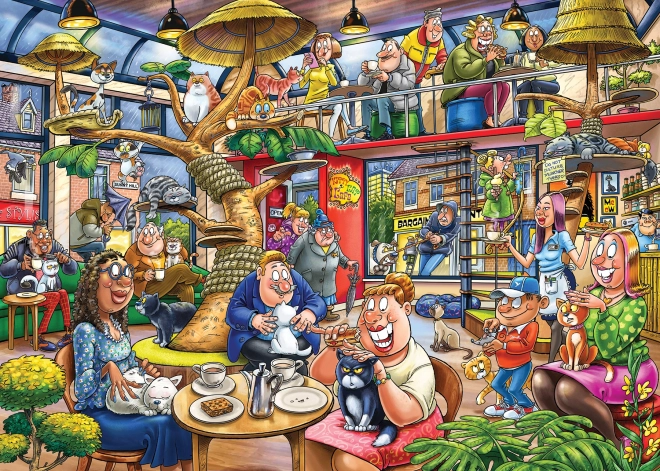 Jumbo Puzzel Wasgij Mystery: Kattenwaanzin 1000 Stukjes