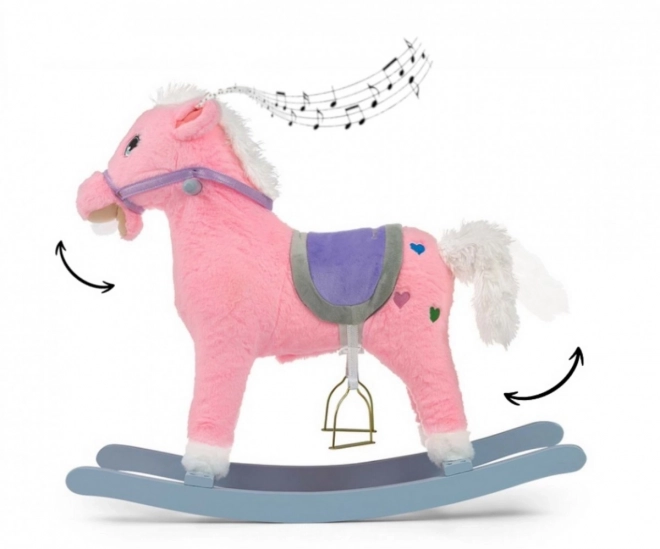 Roze hobbelpaard voor kinderen