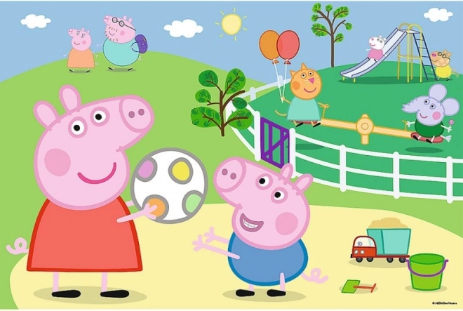 populair PEPPA PIG-motief op de speelplaats
