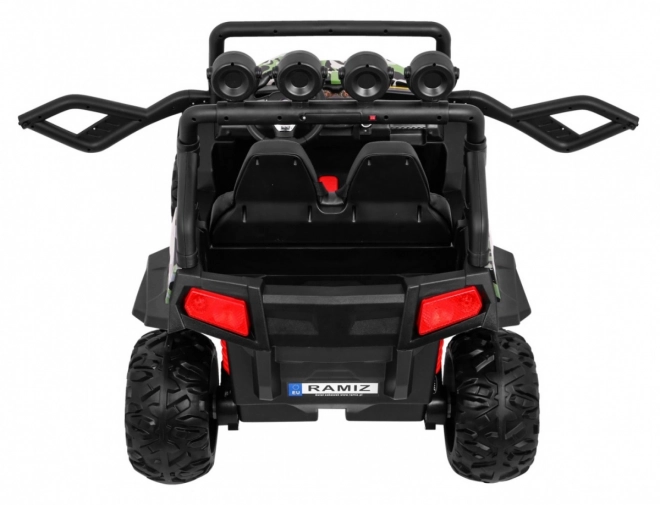 Kinder terreinwagen Grand Buggy 4x4 met camouflage, LED-verlichting en MP3-radio