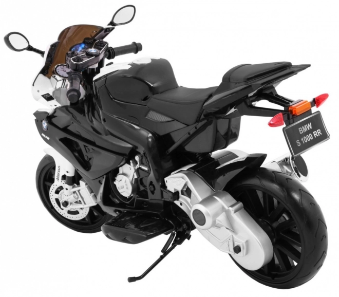 BMW S1000 RR Kinder motorfiets op batterijen + ondersteunende wieltjes + voetsteun – zwart