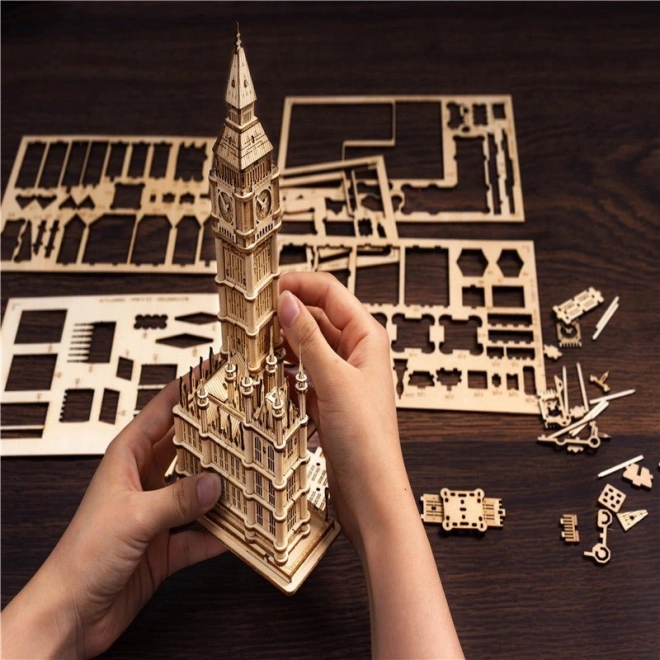 RoboTime houten 3D puzzel kloktoren Big Ben verlicht