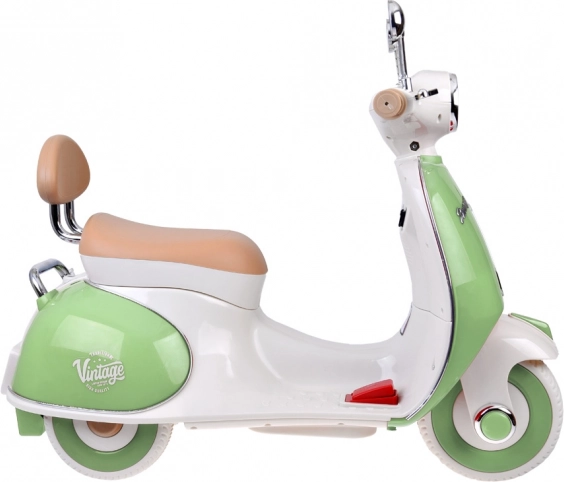 Klassieke elektrische kinderscooter oranje – Groen
