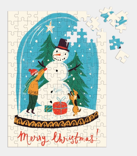Winterpuzzel sneeuwpop GALISON 130 stukjes