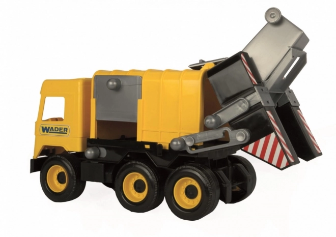 Gele vuilniswagen 42 cm Midden Truck in een doos
