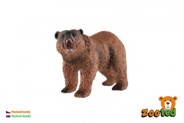 Bruine beer kunststof 12cm in zakje