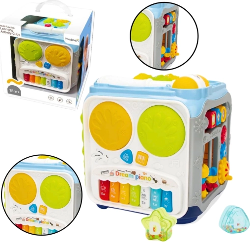 Multifunctionele educatieve kubus voor de allerkleinsten met licht en geluid