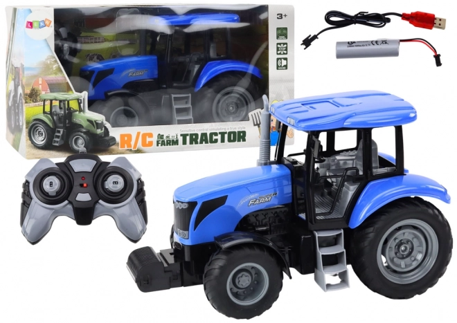 Op afstand bestuurbare tractor RC 2.4G Geluiden Blauw