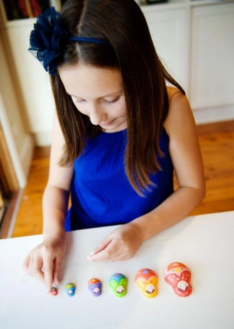 Kleur je eigen matroesjka’s – creatieve set van 6 stuks