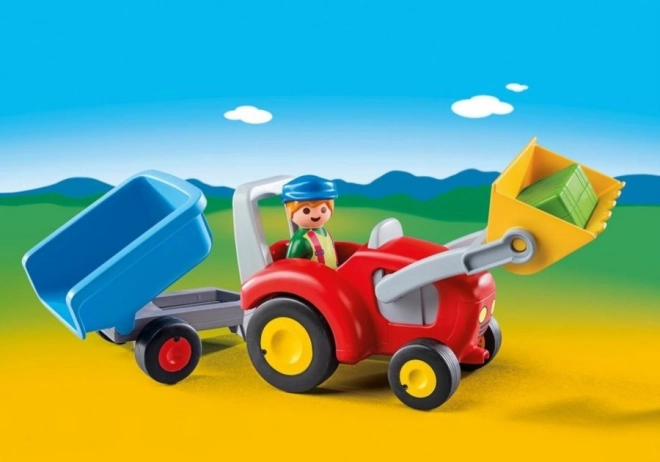 PLAYMOBIL® 1.2.3 6964 Tractor met aanhanger