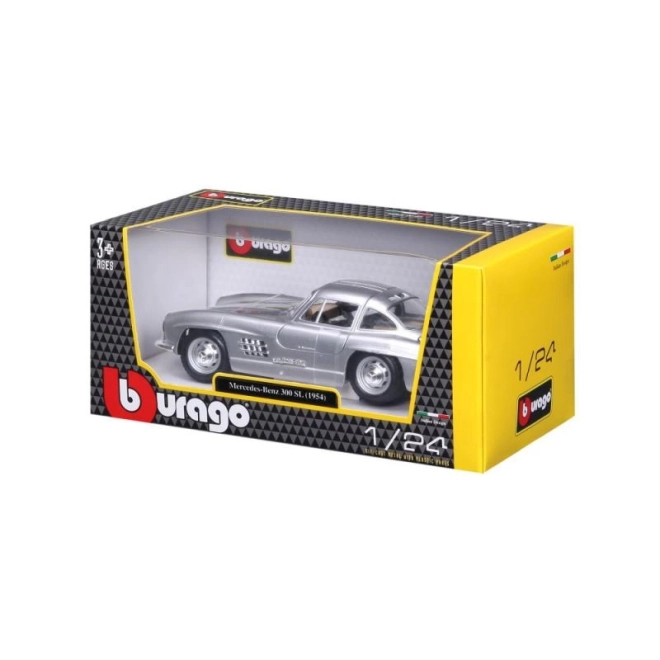 Bburago 1:24 Mercedes Benz 300SL zilver 18-22023
