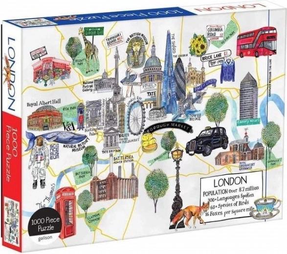 Puzzel kaart van Londen 1000 stukjes