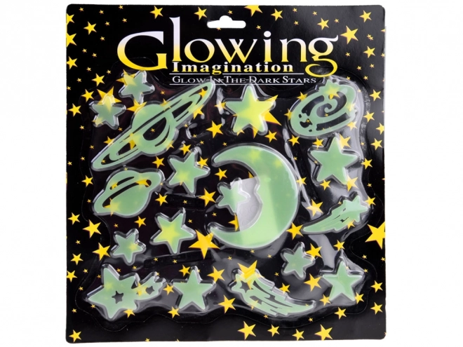 Lichtgevende fluorescerende stickervel sterren