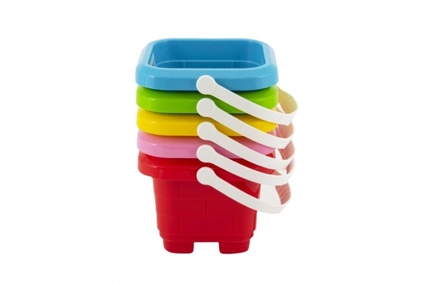 Emmer voor zand plastic 12x9cm 5 kleuren 12m+