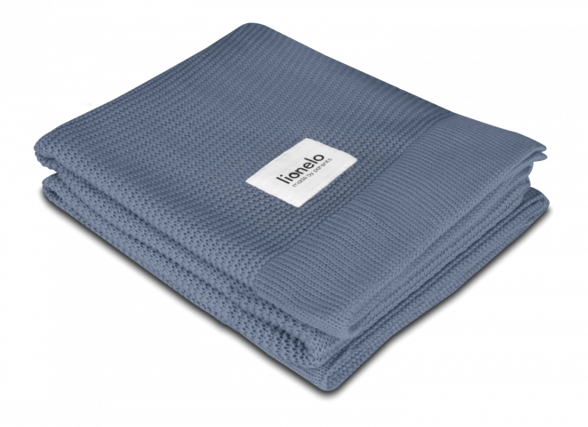 Bamboedeken voor baby LIONELO – Blauw