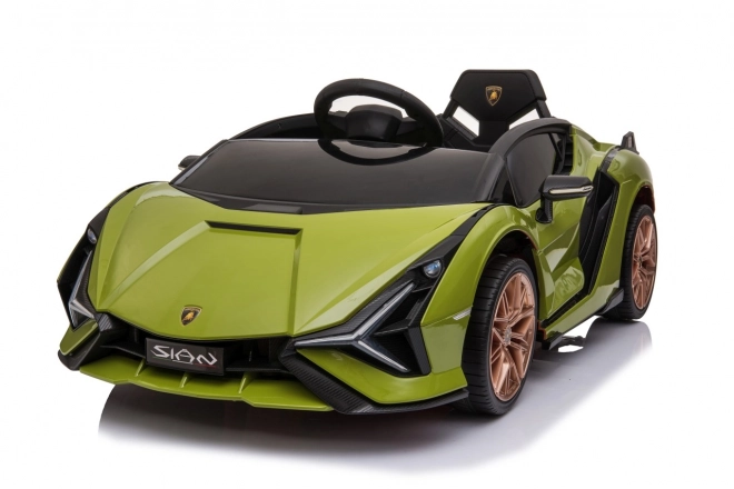 Lamborghini SIAN elektrische kinderauto met afstandsbediening – Groen