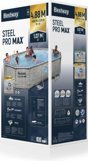 Zelfdragend zwembad Bestway Power Steel Swim Vista 427 x 250 x 100 cm