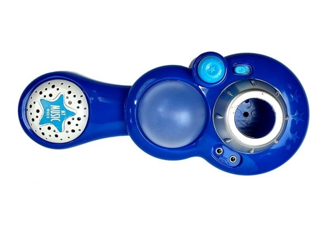 Karaoke microfoonset voor kinderen Blauwe standaard op batterijen