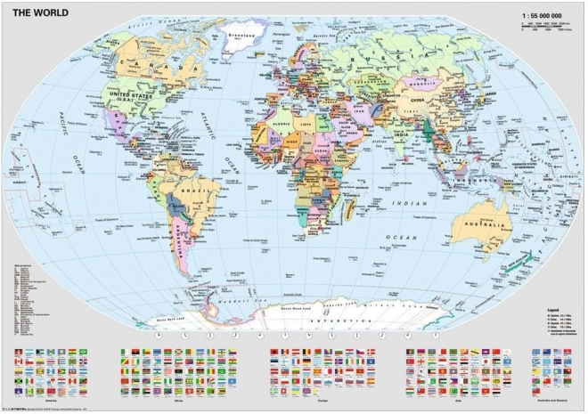 Politieke wereldkaart Ravensburger puzzel 1000 stukjes