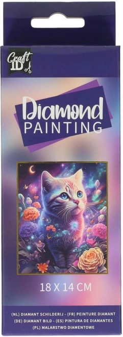 Diamantschilderen Kitten 14x18 cm