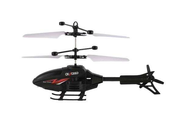 Kunststof helikopter 16cm reagerend op handbeweging met USB-oplaadkabel in doos 22x15x5cm