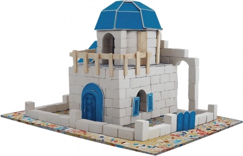 Authentieke Santorini-architectuur van echte bakstenen