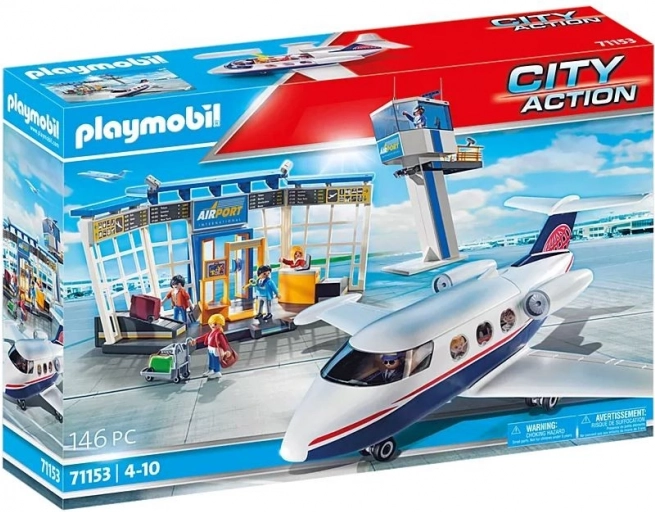Luchthaven met vliegtuig City Action