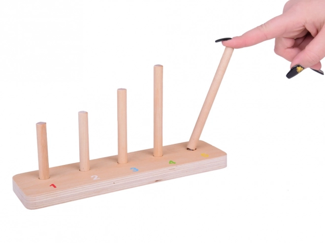 Kleurrijke houten piramide met dierblokken