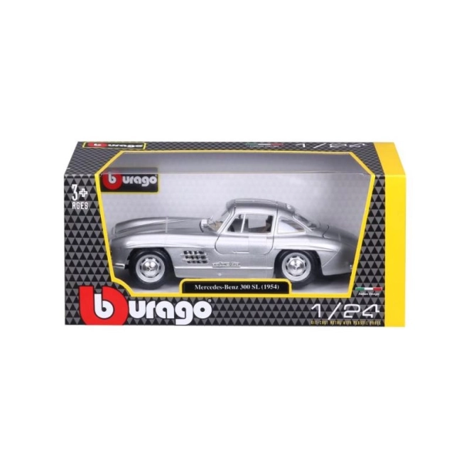 Bburago 1:24 Mercedes Benz 300SL zilver 18-22023