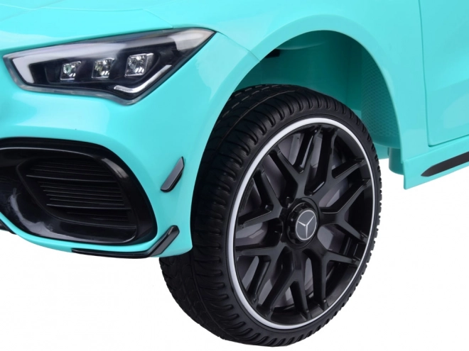 Elektrische kinderauto Mercedes AMG CLA 45s met schommelfunctie – Blauw