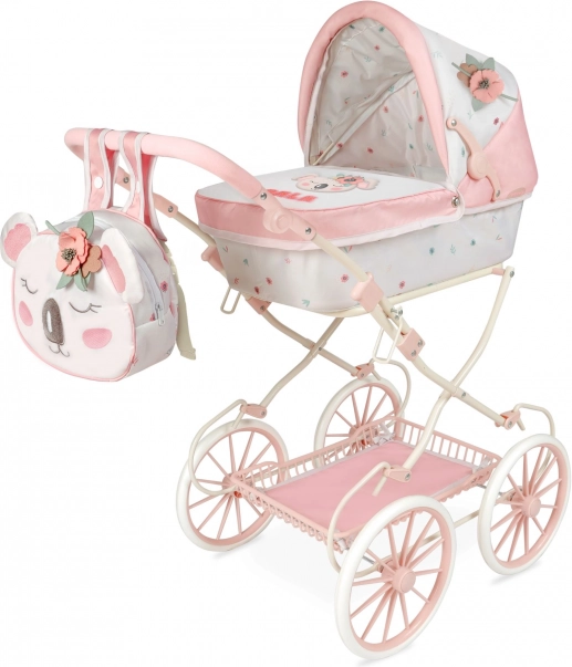 DeCuevas inklapbare poppenwagen met rugzak Koala 81 cm