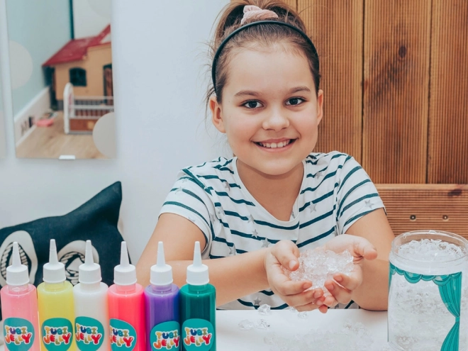 TUBAN TUBI JELLY set van 6 kleuren met klein aquarium – zeemeermin