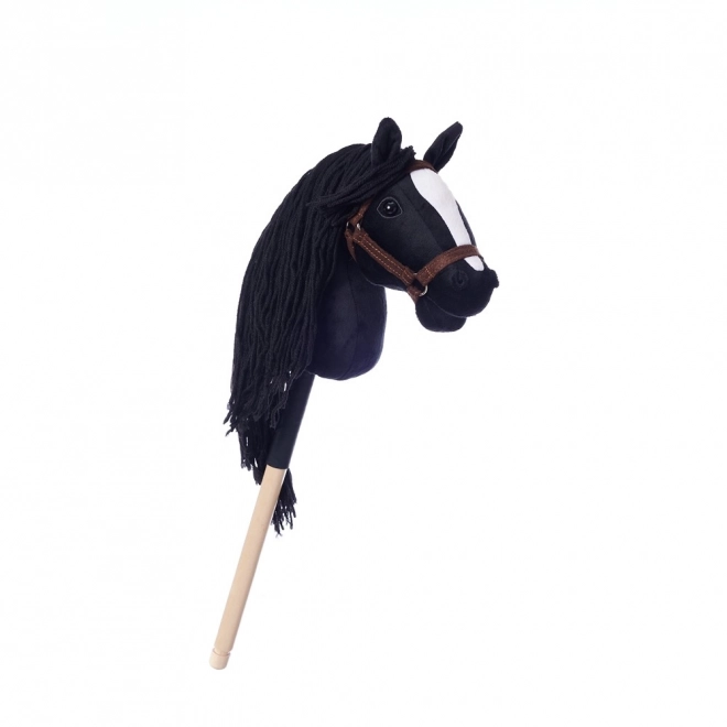HOPPIHORSE paard op stok hobby horse formaat A4 zwart