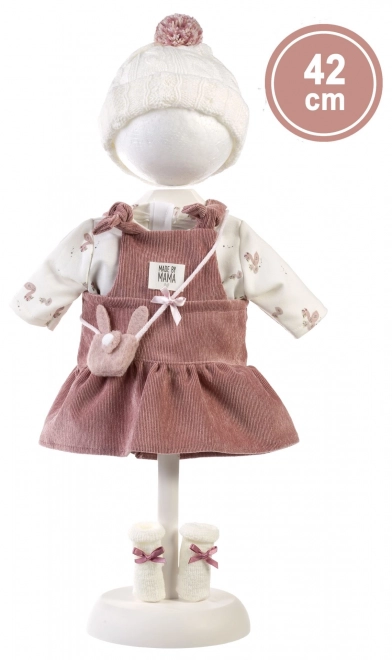Llorens 424J JULIA - realistische pop met geluiden en zacht stoffen lijfje - 42 cm