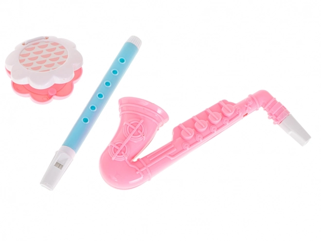 Set van pastel muziekinstrumenten