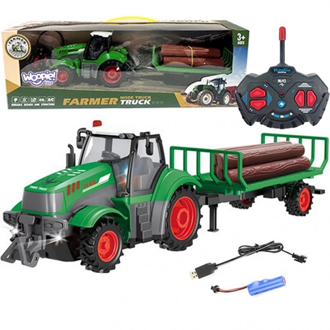 Tractor met aanhanger op afstandsbediening 1:24