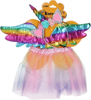 carnavalsset eenhoorn met vleugels en rokje