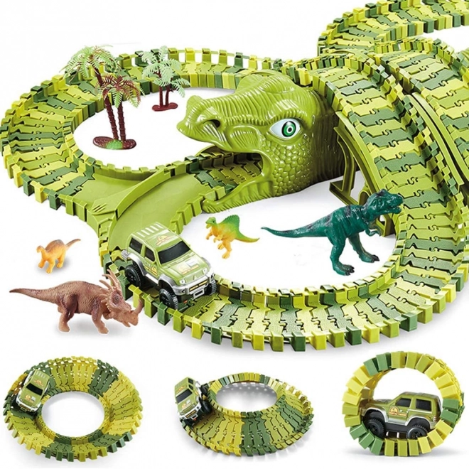 Flexibele dinosaurussenracebaan 240 stuks