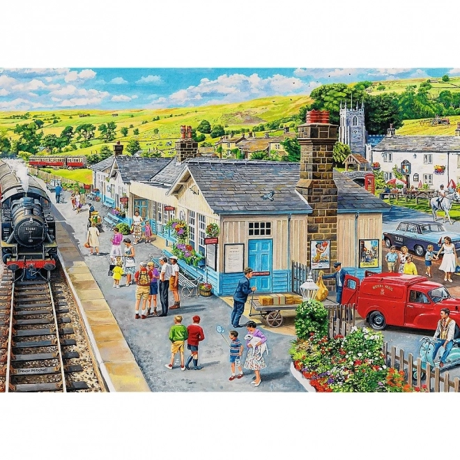 TREFL Puzzel Premium Plus Theetijd: Treinstation 1000 stukjes